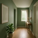 Couloir vert sauge : la teinte apaisante et tendance pour un espace lumineux