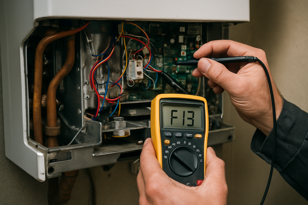 Défaut F13 Saunier Duval : diagnostic et solutions pour la sonde NTC ou la carte électronique