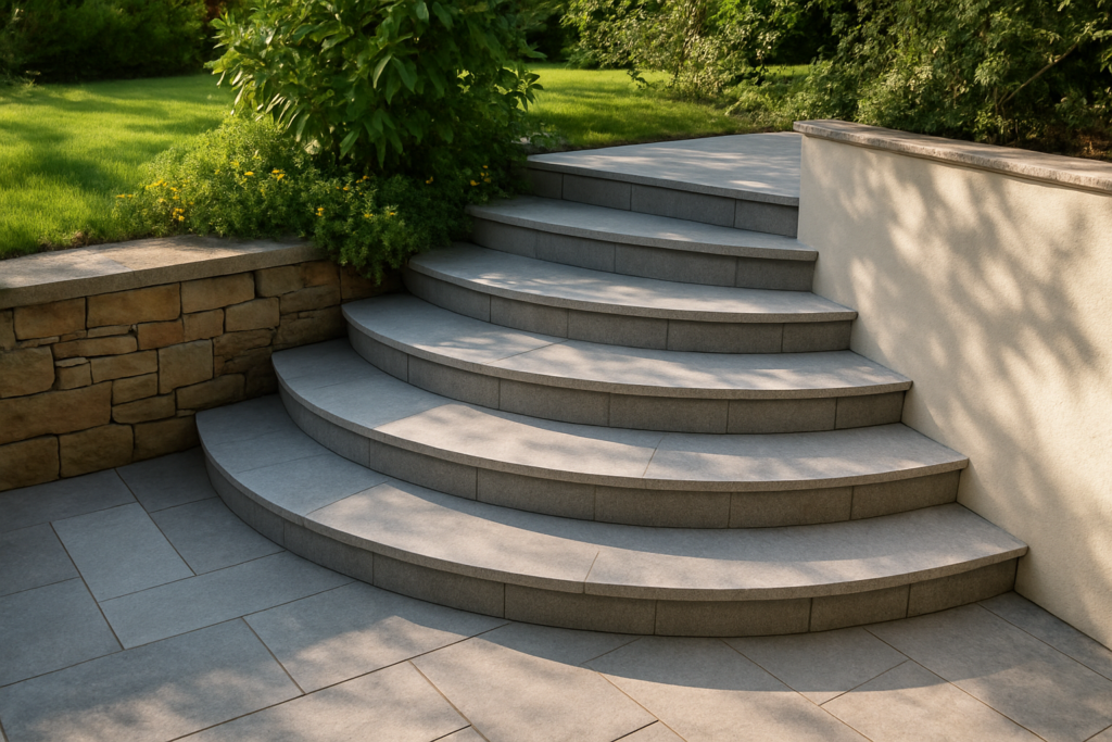 Escalier extérieur arrondi : un gain d’espace esthétique pour votre jardin ou terrasse