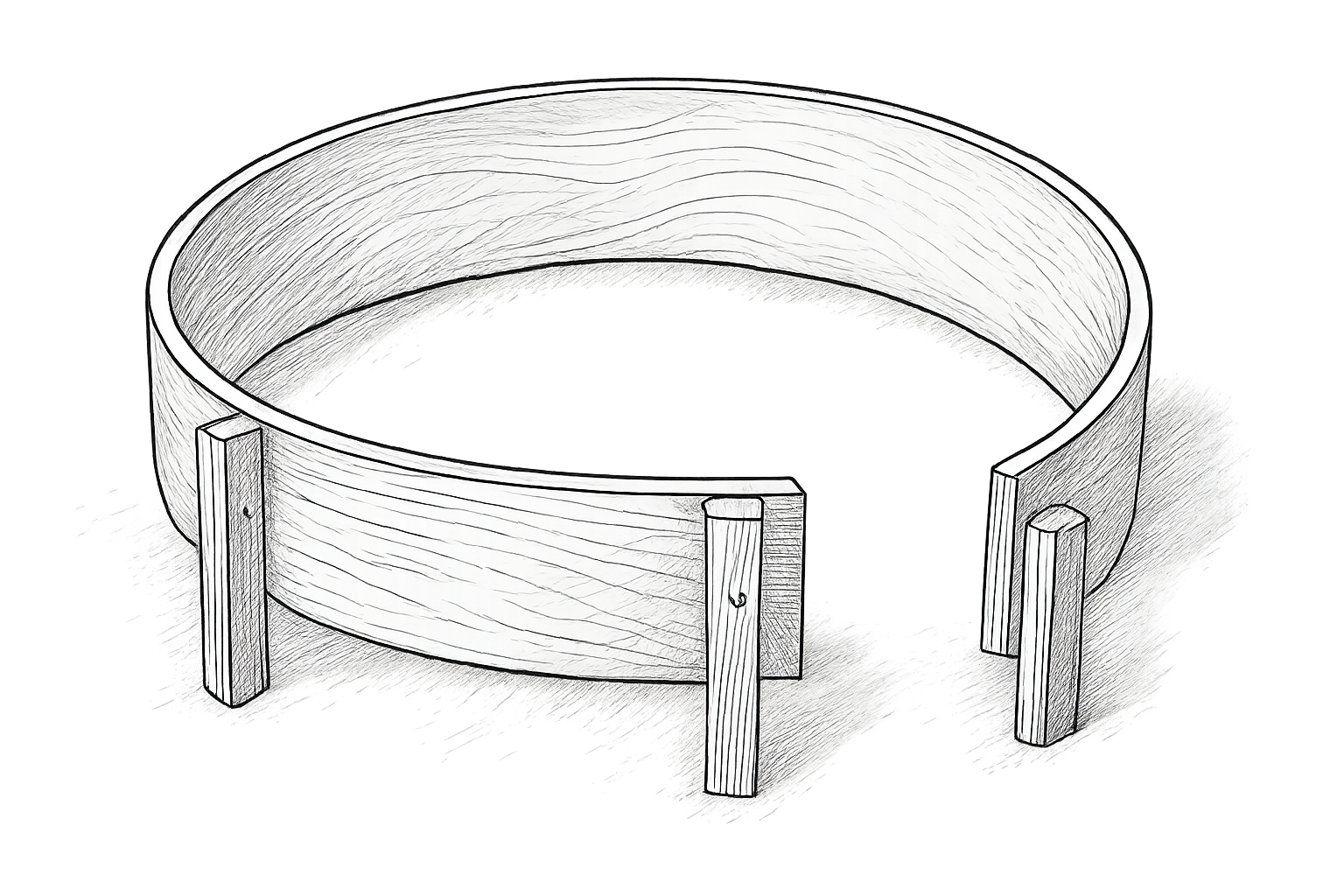 escalier exterieur arrondi