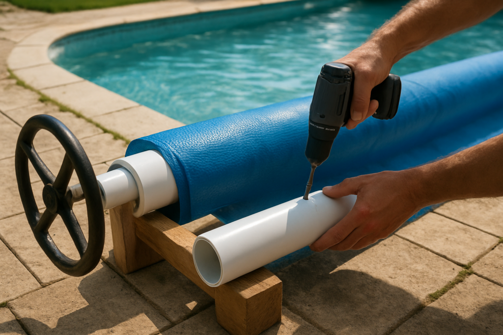 Fabriquer un enrouleur de bâche à barres pour piscine : tutoriel DIY économique