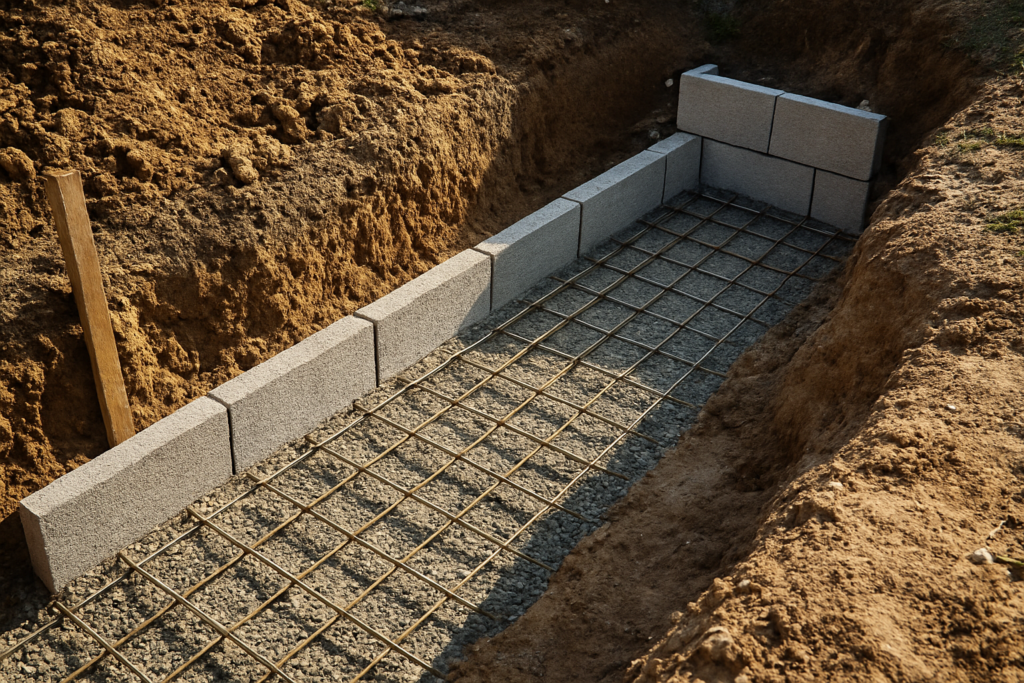 Guide complet : Dimensions et construction de la fondation pour un muret de 60 cm